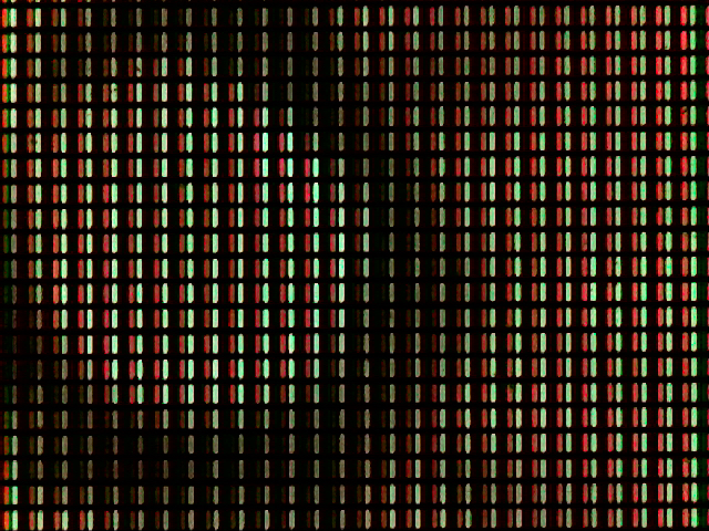 close up view of LCD RGB pixels