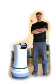 photo of robot with Steve Cousins