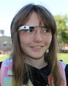 photo of a Google Glass worn by a user