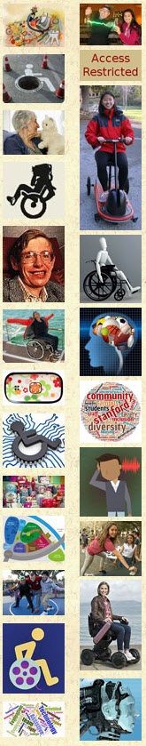 2 columns of images relating to assistive technology