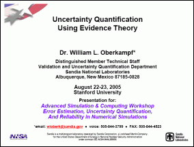 Uncertainty Quantification Using Evidence Theory