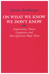 On What We Know We Don't Know cover