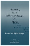 Meaning, Basic Self-Knowledge, and Mind cover