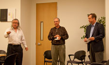 Everitt, Cabrara and Michelson during HEPL Director Transition Ceremony