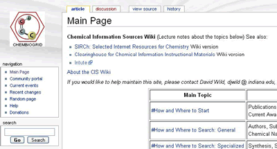 Chemical Information Sources Wiki