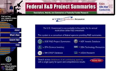 Federal R and D Project Summaries