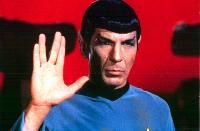 photo of Mr. Spock fingerspelling