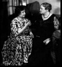 photo of Helen Keller (left) and Anne Sullivan
