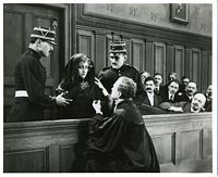 Film still from Madame X, Frederick reacting in the courtroom