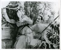 Film still from La Tosca, tropical locale? Frederick and unknown man