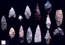 An assortment of points from Pachamachay Cave