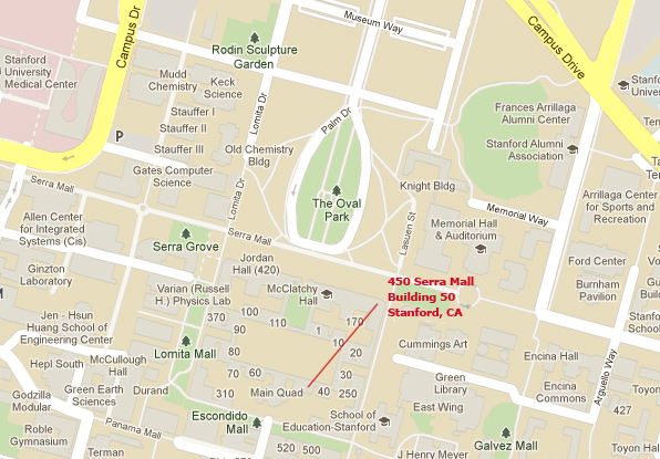 map of 450 Serra Mall Building 50
